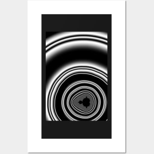Monochrome Mandelbrot  2018-12-29-025 Posters and Art